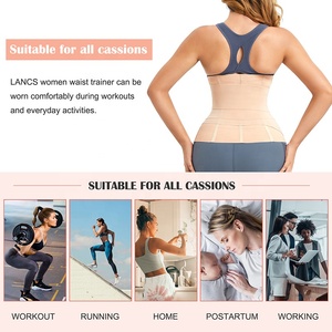 Ceinture de soutien pour le dos des femmes post-partum Ceinture de récupération <span class=keywords><strong>du</strong></span> <span class=keywords><strong>ventre</strong></span> en latex Entraîneur de taille amincissant pour le <span class=keywords><strong>ventre</strong></span> avec crochet - Product Image 3