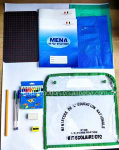 Kit d'étudiant d'appel d'offres du gouvernement africain de la Côte d'Ivoire CP1 CP2 CE1 <span class=keywords><strong>CE2</strong></span> pochette en PVC ensemble de papeterie scolaire - Product Image 6
