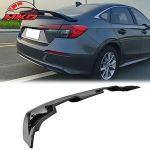 เหมาะสำหรับ Honda Civic รุ่นที่ 11 ซีดาน 4 ประตู ปี 2022-2026 สปอยเลอร์หลังทรง Dodge สีดำเงา - Product Image 1