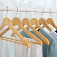 Cintre en bois populaire pour vêtements, organisateur de placard élégant