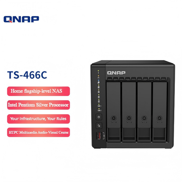 New Original TS-466C-8G 4-bay 2.5GbE NAS Networked Storage with Silver N6005 Quad-core Processor