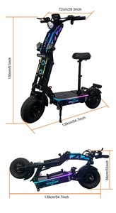 Scooter Eléctrico para Adultos de Aleación de Aluminio, Potente, con Neumáticos Gruesos de 13 Pulgadas, NFC, 72V, 10000W, Carga Máxima de 200 kg, 35Ah, en Existencia en EE. UU. - Product Image 4