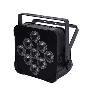 OEM/ODM Outdoor <strong>Stage</strong> Par <strong>Light</strong> 9x18W RGBWA+UV, Wireless DMX, IP20, Rechargeable Stagelight Dj <strong>Mixer</strong> - Product Image 1