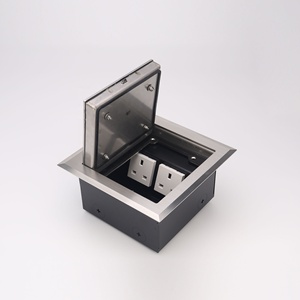 Caja de Piso Impermeable de Acero Inoxidable con Clasificación IP65 y Tomas de Corriente Dobles para Áreas Húmedas - Product Image 5