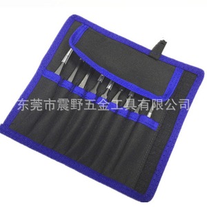Shinno Precision ESD Tweezers Set 9-Piece Stainless Steel Antistatic Repair <b>Tools</b> Canvas Bag Storage - Product Image 4