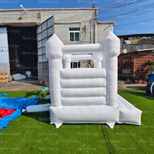 Nouveau château gonflable <span class=keywords><strong>blanc</strong></span> Leap avec couronne, aire de jeux pour enfants, maison de rebond, parc de jeux - Product Image 5