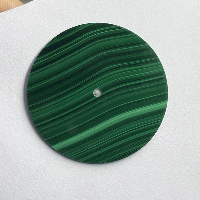 Natural Green Malachite Blue Sandstone CNC Machine Cut Stone Watch Dial 28.5mm for Nh35 Sw200 9015 Meteorite Blank Dials Plate