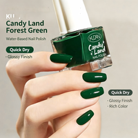 Vernis à ongles KUDAN multi-paillettes, couleur unie, à base d'eau, 10 ml, séchage rapide, longue tenue, vernis de manucure, CPNP HALAL ISO22716 OEM ODM
