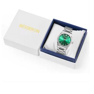 Custom Premium Handmade Luxury <b>Black</b> PU Leather Travel <b>Watch</b> Box Premium Gift Packaging for Quartz <b>Watches</b> - Product Image 6