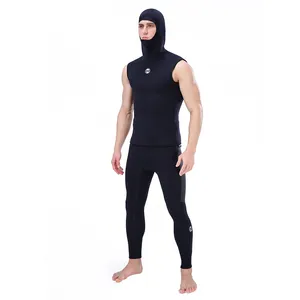 2毫米3毫米男士2件潜水衣背心无袖氯丁橡胶拉链半身沐浴潜水服潜水冲浪护板