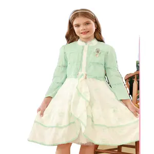 فستان للفتيات لفصل الربيع والخريف 2023، مجموعة جديدة للأطفال فستان الأميرة تنورة العرض غير رسمي