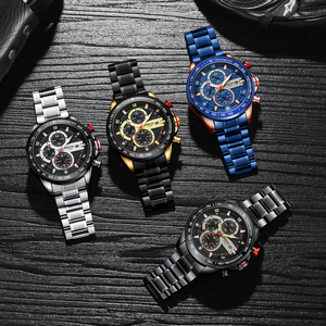 Para 2606, relojes de pulsera de cuarzo de moda de negocios de lujo personalizados para hombres, banda de 22mm, caja de aleación de esfera grande de acero inoxidable resistente al agua - Product Image 6