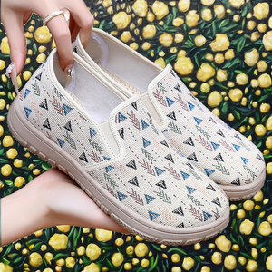 Chaussures plates en toile pour femmes Dana, toutes saisons, avec semelle intermédiaire en caoutchouc et semelle extérieure en cuir véritable - Design polyvalent - Product Image 2