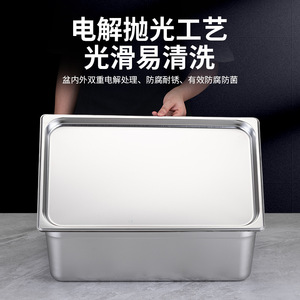 Stainless Steel Serving Bowl Deep Commercial Hotel Buffet Use Food Grade Material - Product Image 3