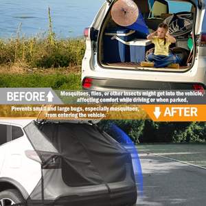 Moustiquaire en maille pour SUV Moustiquaire pour Van avec fermeture à glissière bidirectionnelle Respirant Accessoires de <span class=keywords><strong>camping</strong></span> automobile - Product Image 2
