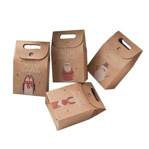 Caja de Regalo Navideña Personalizada de Papel Kraft con Asas Troqueladas - Product Image 1