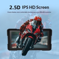Kamera Dasbor Sepeda Motor 6.86 Inci 1080P Navigasi CarPlay Nirkabel Tahan Air Perekam Depan Belakang Pemantau Tekanan Ban
