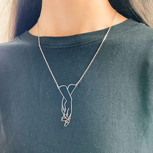Collar <span class=keywords><strong>de</strong></span> pareja <span class=keywords><strong>de</strong></span> acero inoxidable a la moda <span class=keywords><strong>de</strong></span> la mano chapado en oro y plata <span class=keywords><strong>amor</strong></span> corazón estético <span class=keywords><strong>para</strong></span> <span class=keywords><strong>novio</strong></span> novia - Product Image 3