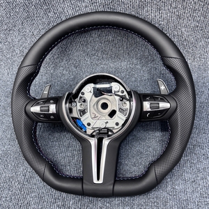Volante M Sport de cuero completo para <span class=keywords><strong>BMW</strong></span> M3 F30 F15 F16 F20 F21 F25 F26 M5 F10 F11 F06 F07 F12 F13 F01 E90 E90 X5 E70 E87 E81 - Product Image 5