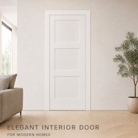 Porte intérieure peinte en blanc, style Shaker à 4 panneaux, quatre panneaux horizontaux encastrés, finition mate lisse, taille personnalisée pour la maison