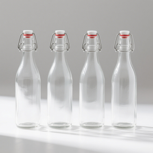 Vente en gros Vide Super Flint 750ml 1000ml Eau Vodka Rhum Spiritueux Vin <span class=keywords><strong>Tequila</strong></span> Gin Logo Personnalisé Jus Bouteille en Verre avec Bouchons - Product Image 2