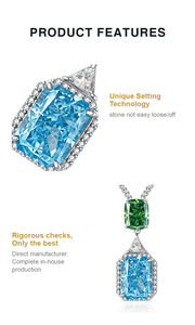 OUCHEN kalung liontin berlian dewasa untuk wanita, perhiasan Lab emas 9k emas <span class=keywords><strong>14k</strong></span> emas 18k - Product Image 6