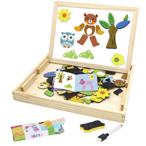 Tavolo da disegno magnetico per bambini Puzzle 3D giocattoli educativi in legno per bambini - Product Image 1