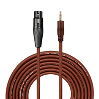 Câble adaptateur professionnel Yinyu AC085P XLR vers TRS 3,5 mm pour smartphone, ordinateur portable, mixeur, enregistrement