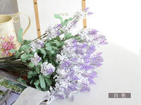 Bunga Buatan Kumpulan Bundel Lavender Plastik Tanaman Palsu Rumah Dapur Meja Kantor Tengah Meja Pengaturan