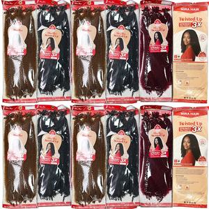Mèches Tresses 3X 24 pouces Afro Twist Crochet Hair Marley Fluffy 205g Afro Kinky Twist Braids Extensions <span class=keywords><strong>de</strong></span> cheveux synthétiques pour tressage - Product Image 2