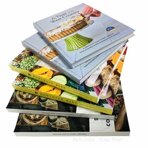 Printing factory online customized hardcover cooking book, Restaurant recipe catalog printing service