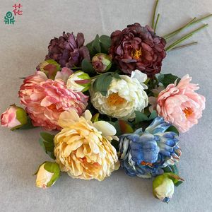<b>Artificial</b> <b>Peony</b> Silk Flower Large Rustic Style Home Decor Handmade - Product Image 2