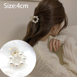<span class=keywords><strong>PL</strong></span> resina perla pelo garra Cola de Caballo titular antideslizante pasadores coreanos pinzas para el pelo para mujeres - Product Image 2