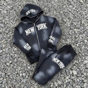 Conjunto Deportivo Personalizado 2026, Estilo Americano, 500 g/m², Transpirable, Estampado, Retro, Lavado, Desgastado, Estilo Urbano, Talla Grande - Product Image 1