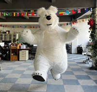 Costume de mascotte animale personnalisable, ours blanc, personnage de film, gonflable de Noël pour adultes