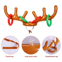 Jouets gonflables de lancer d'anneaux en PVC pour enfants, jeu interactif d'intérieur de carnaval en gros, jeu de lancer d'anneaux en forme de bois de cerf