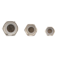 Bouchon d'extrémité à filetage femelle 1/2 "3/4" 1 "avec rondelle en caoutchouc Accessoires de tuyauterie Raccords de tuyauterie SS