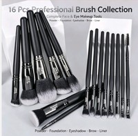 DailyQueen Morph 16Pcs ELF Vegan Synthetic Hair Paint Makeup Brushes Custom Logo High Quality Bling Foundation Shaving Brush