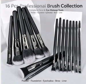 DailyQueen Morph 16Pcs ELF Vegan Synthetic Hair Paint Makeup Brushes Custom Logo High Quality Bling Foundation Shaving Brush - Product Image 4