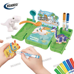 创意玩具涂鸦绘画浴缸DIY绘画动物着色浴画您的儿童玩具套装可重复使用着色动物玩具 - Product Image 1