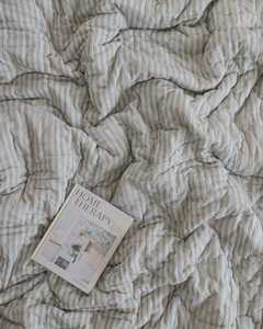 Grey Taupe Floral Cotton Quilt Hand Block Print Reversible Bedspread Boho Bedding Twin Queen <b>King</b> - Product Image 4