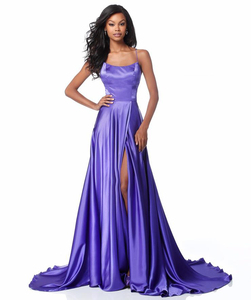 Vestido <span class=keywords><strong>de</strong></span> Dama <span class=keywords><strong>de</strong></span> Honor <span class=keywords><strong>de</strong></span> <span class=keywords><strong>Color</strong></span> Sólido, Falda Larga, Elegante Vestido <span class=keywords><strong>de</strong></span> Satén para Fiesta <span class=keywords><strong>de</strong></span> Graduación, Vestido <span class=keywords><strong>de</strong></span> Noche <span class=keywords><strong>de</strong></span> Dama <span class=keywords><strong>de</strong></span> Honor con Hombros Descubiertos - Product Image 5