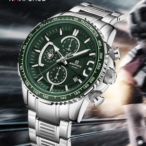 นาฬิกา NAVIFORCE 8017 ลำลอง แสดงวันที่ นาฬิกาข้อมือผู้ชาย สายเหล็ก โครโนกราฟ ควอตซ์ - Product Image 5