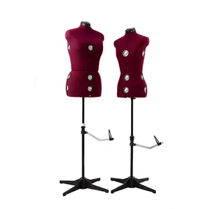 Bán Buôn Điều Chỉnh Thợ May Mannequin Nhựa Nữ Thợ May Người Phụ Nữ Nửa Cơ Thể Ăn Mặc Hình Thức Thợ May Mannequin Womens