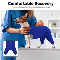 Combinaison de récupération post-chirurgicale pour chien, anti-léchage, pour protection des plaies abdominales après stérilisation, respirante, douce et lavable
