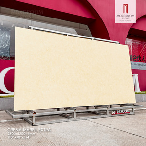 Dalles de sol en porcelaine effet marbre beige, pierre frittée 2800x1200mm, brillantes, pour murs et sols de villas et projets. - Product Image 1