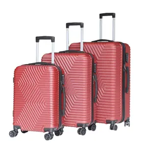 2024 Factory Custom Design Logo Spinner 4 Wheels ABS Luggage Travel Bags 3 Pcs Trolley Bag 20 24 28 inch Suitcase Sets