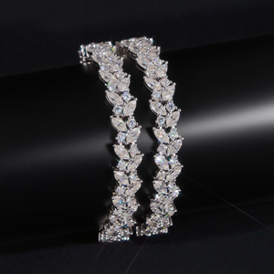 Bracelet Moissanite de 9mm en argent sterling 925 glacé personnalisé, coupe marquise, passe le test de diamant, chaîne de <span class=keywords><strong>tennis</strong></span> VVS pour femme - Product Image 2
