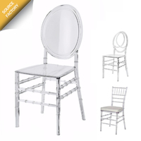 Meilleure vente chaise en plastique transparent empilable en cristal pour usage commercial pour les hôtels salon extérieur parcs pour mariages événements