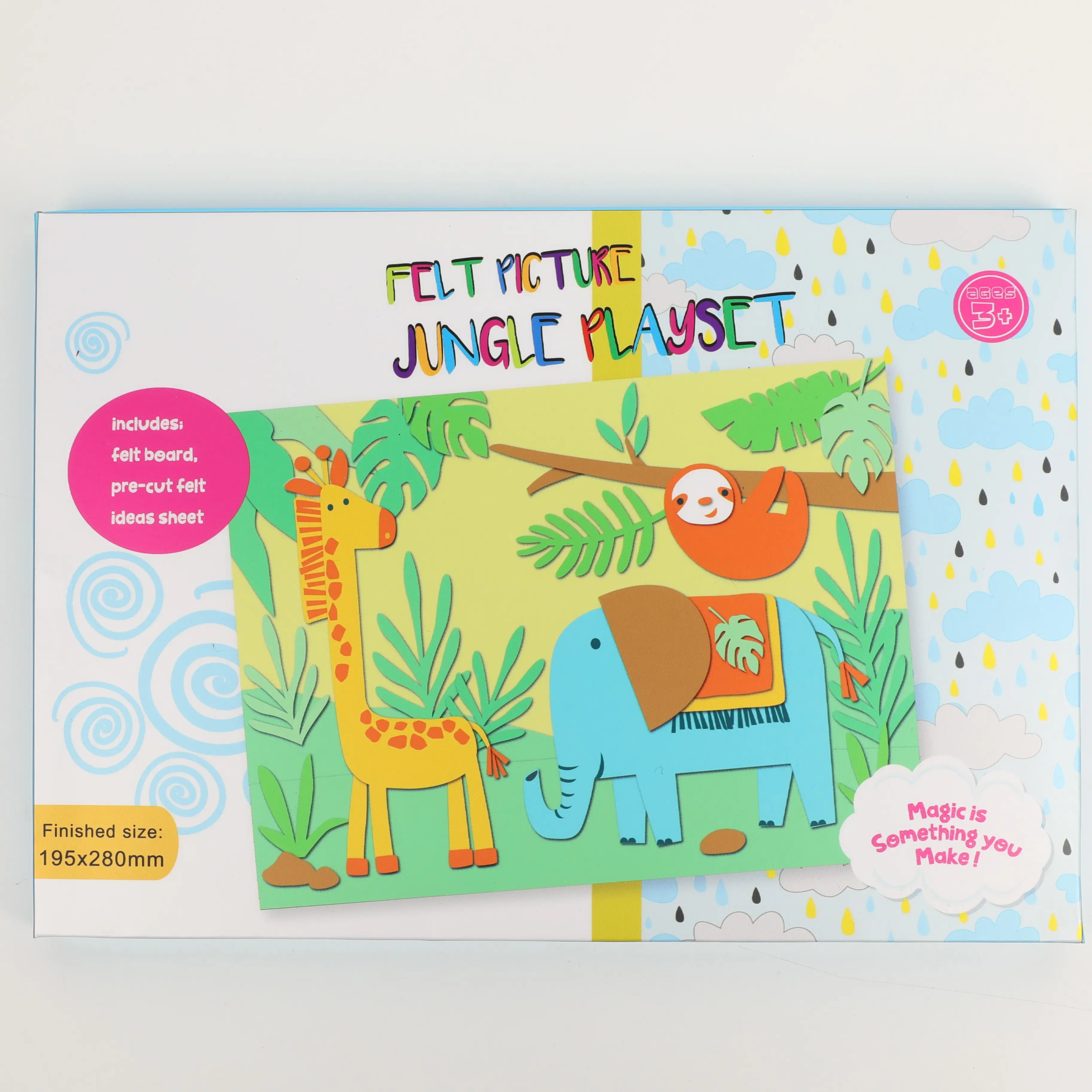 Best Amazon selling DIY Felt Picture Mermaid andJungle Play Set Craft Kit Toy Set for Kids